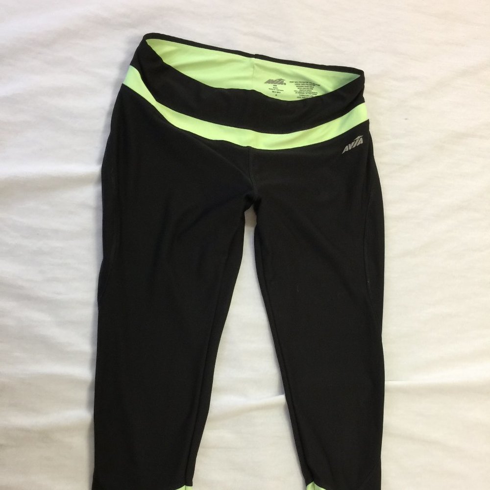 🦚🦚🦚 AVIA WOMENS ATHLETIC PULL ON YOGA CAPRIS PANTS SIZE S 🦚🦚🦚
